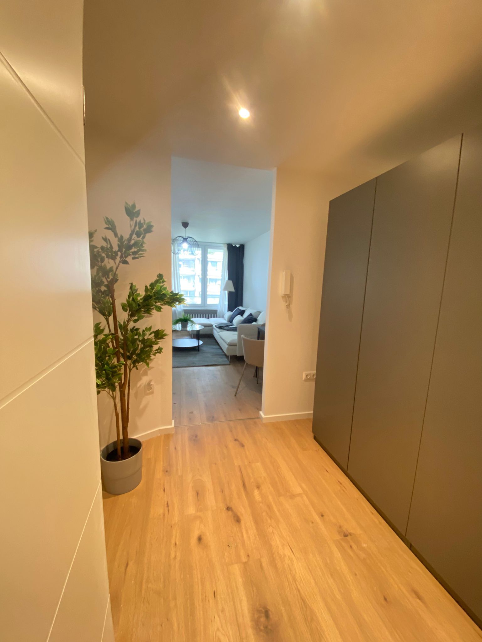 Flur und Eingangsbereich eines modernisierten Apartments